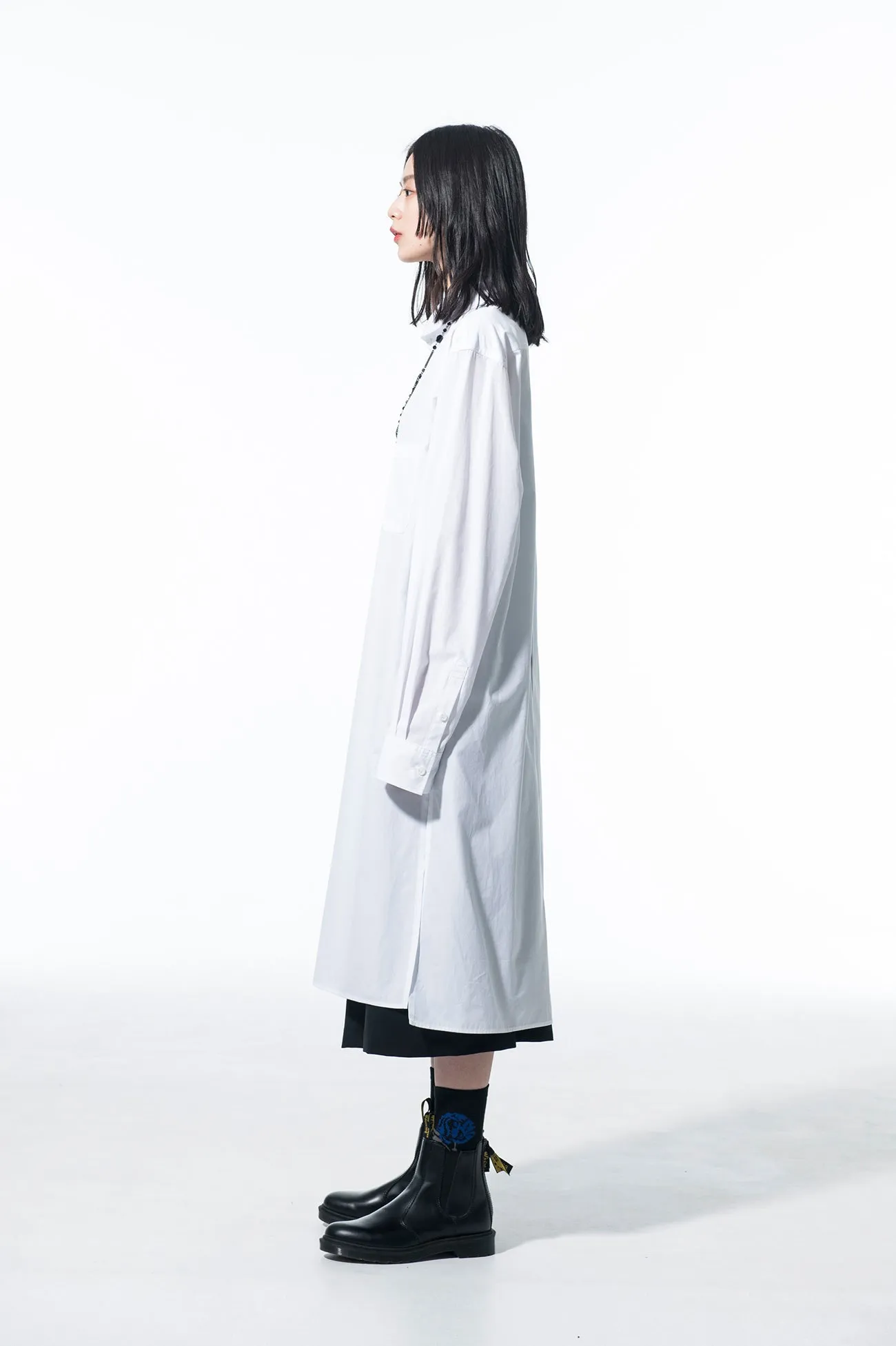 100/2 BROAD SHAWL COLLAR LONG SHIRT