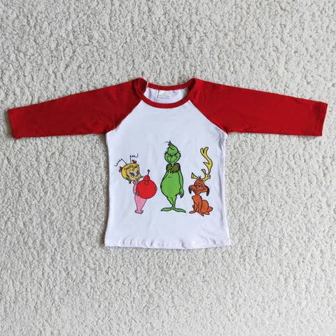 6 A24-2 Boy christmas long sleeve winter top tshirt