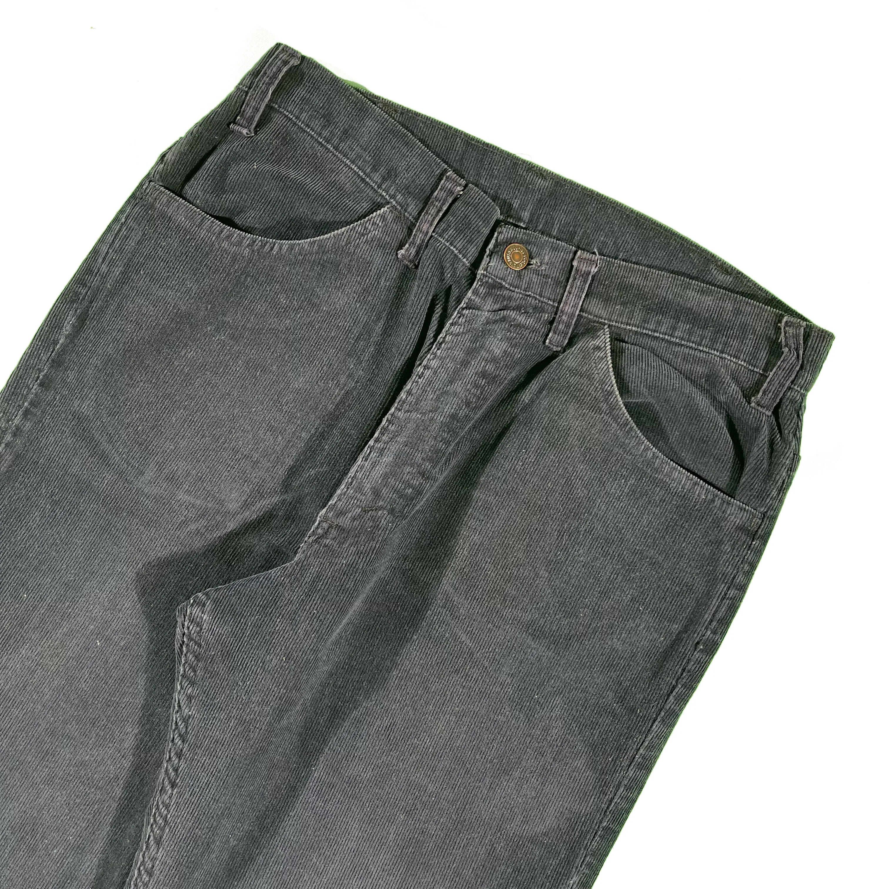 70s Levi's Navy 646 Corduroy Flares- 33x30