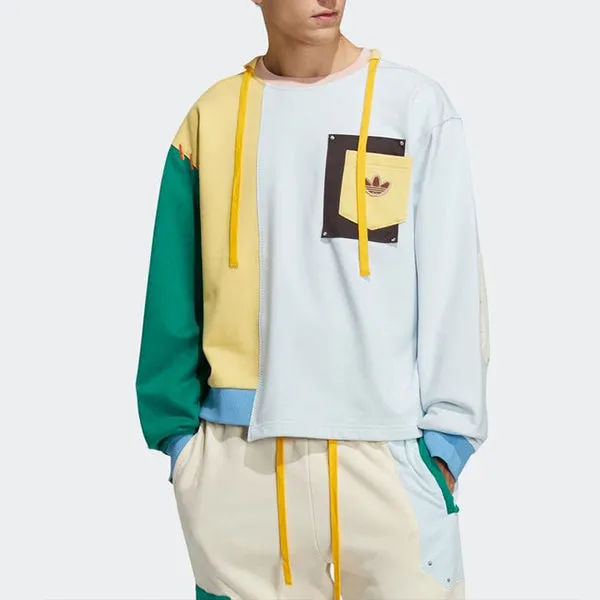 Adidas Originals x Melting Sadness Crossover Pullover 'White Yellow Green' Sweatshirt