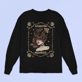 Aquarius Zodiac Long Sleeve Shirt