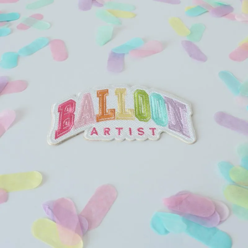 Balloon Artist College Style Embroidered Patch (Rainbow)