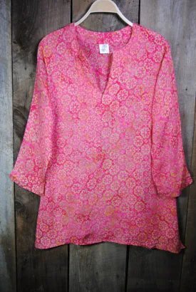 Batik Tunics Floret in Pink