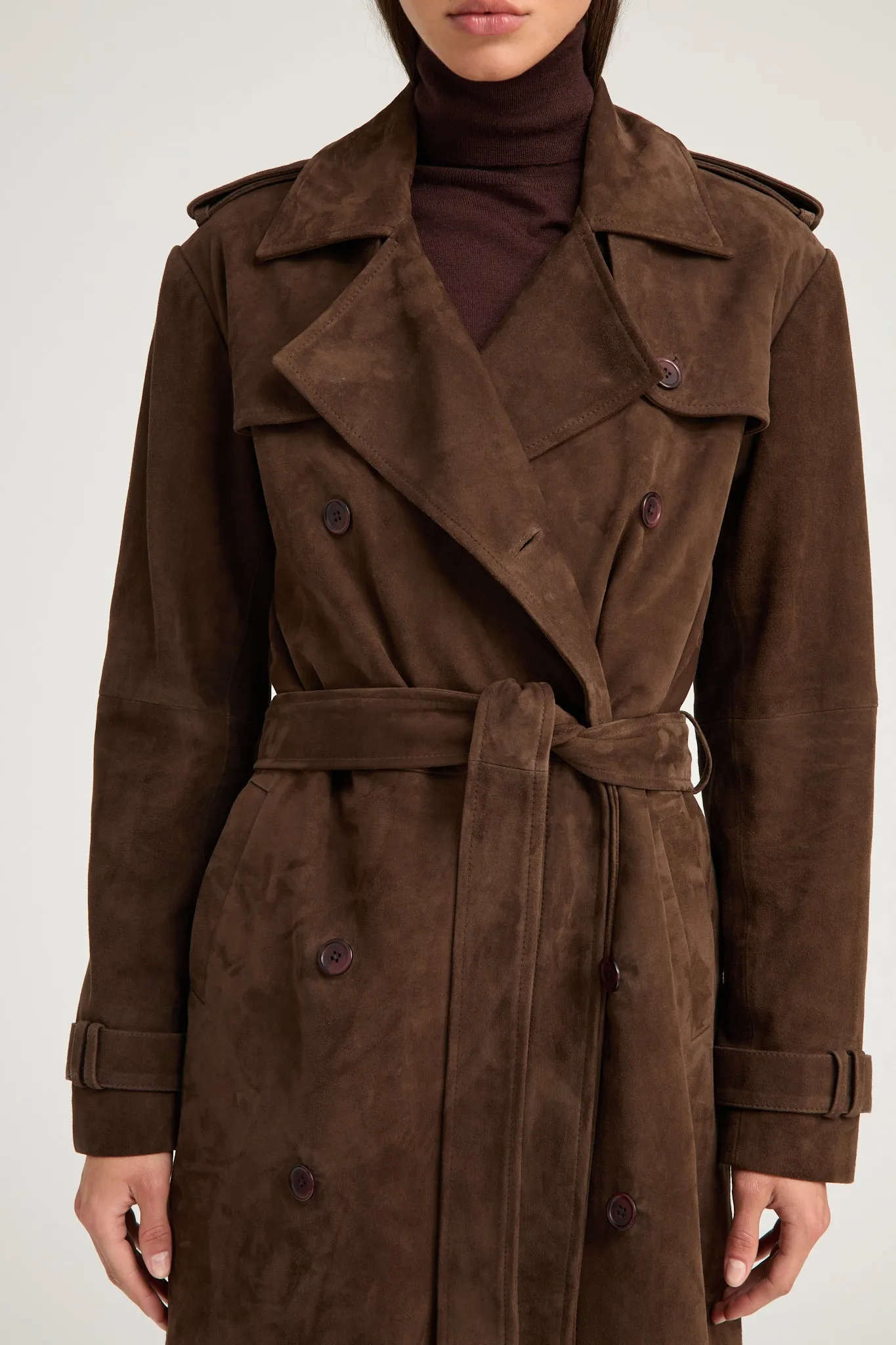 Belle De Jour Americano Suede Trench