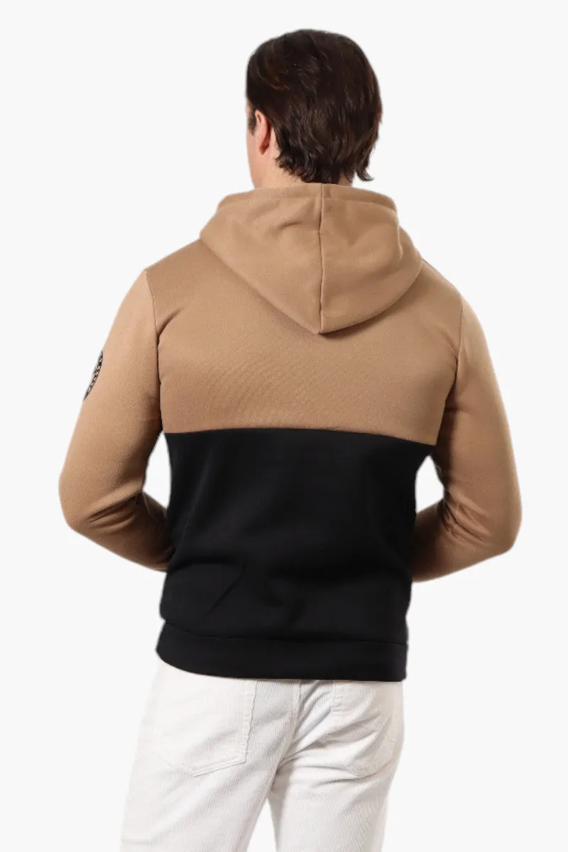 Canada Weather Gear Colour Block Chest Logo Hoodie - Brown