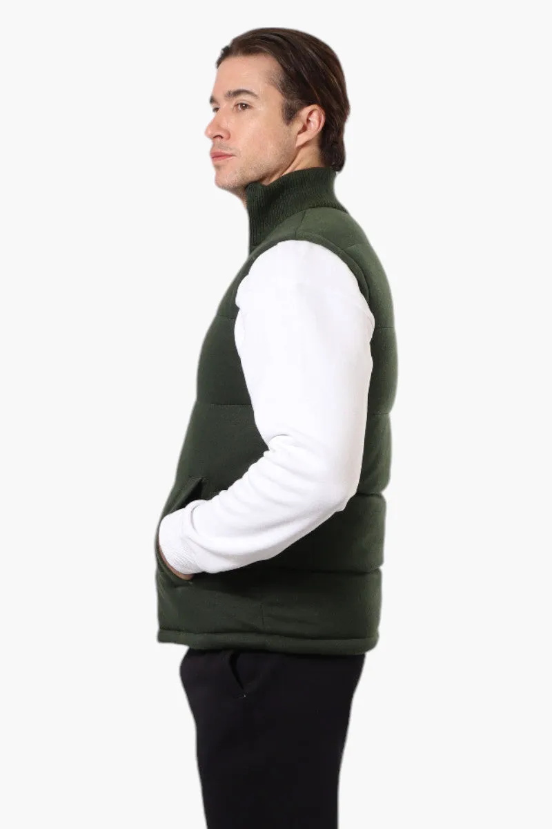 Canada Weather Gear Solid Sweater Knit Puffer Vest - Green