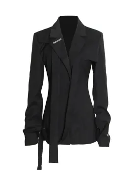 Coryn Spliced Button Tunic Blazer