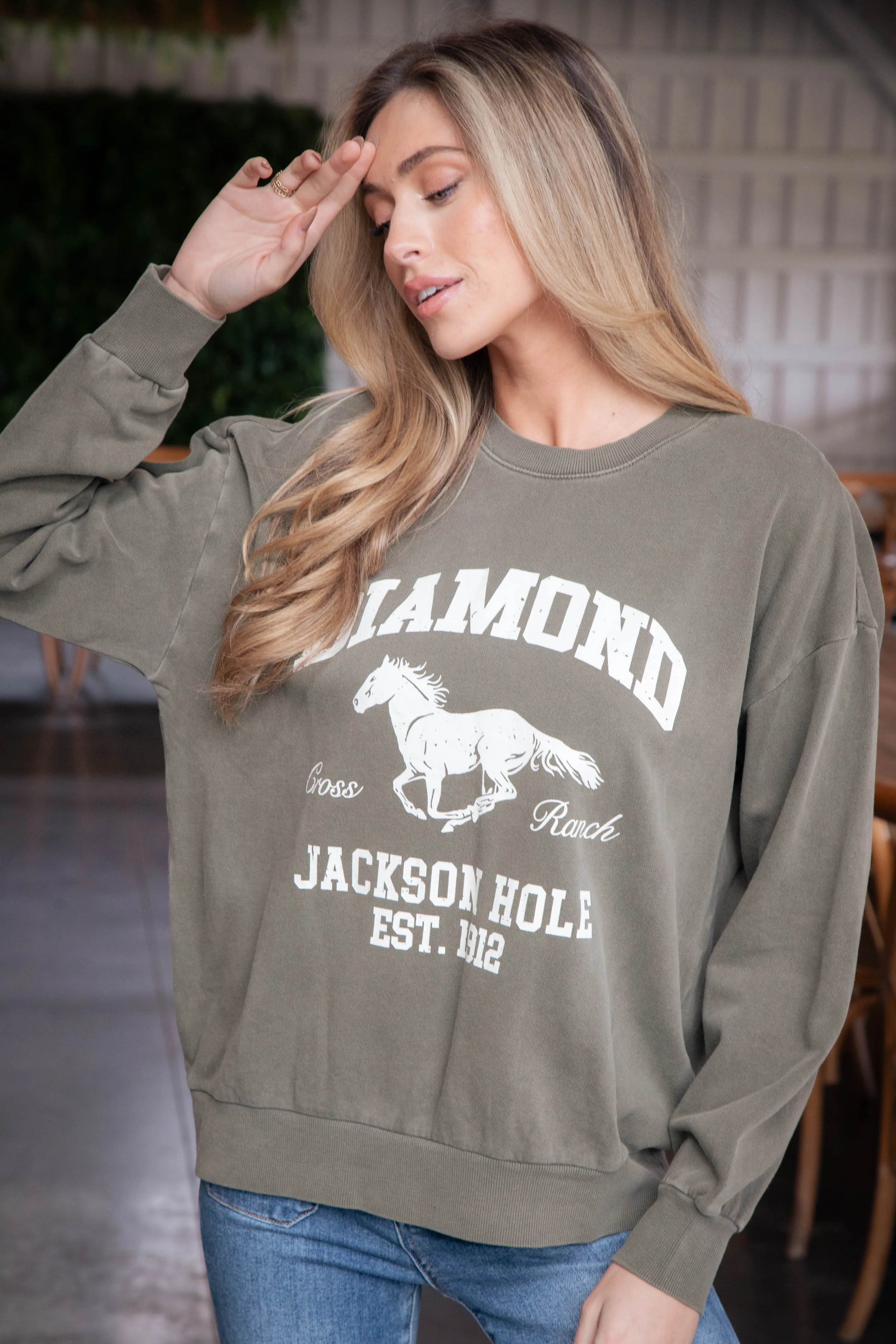 Diamond Sunday Sweatshirt, Grape Leaf | Z Supply