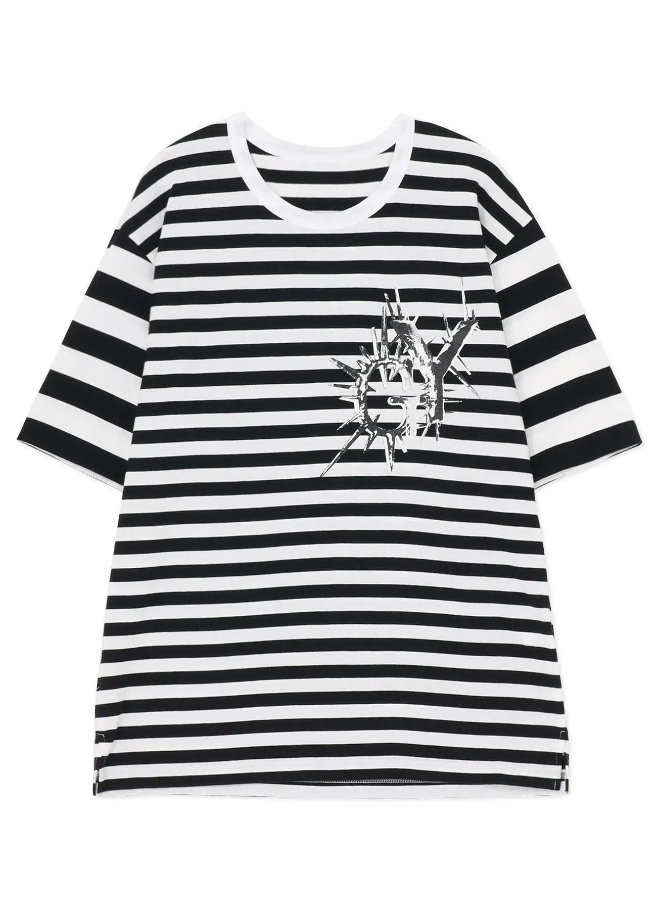 DIFFERENT LINES BORDER JERSEY GYLOGO TYPE-E GRAPHIC PRINT T-SHIRT