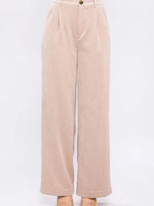 Everyday Style Corduroy Trouser Pants