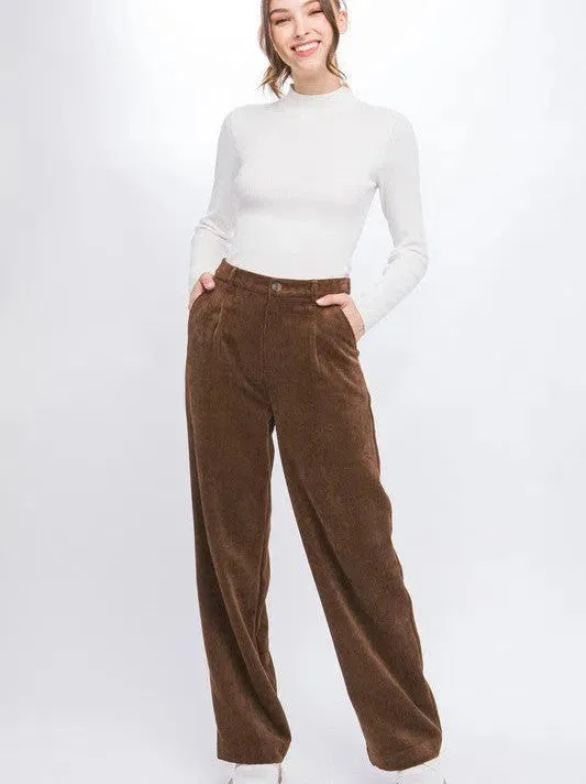 Everyday Style Corduroy Trouser Pants