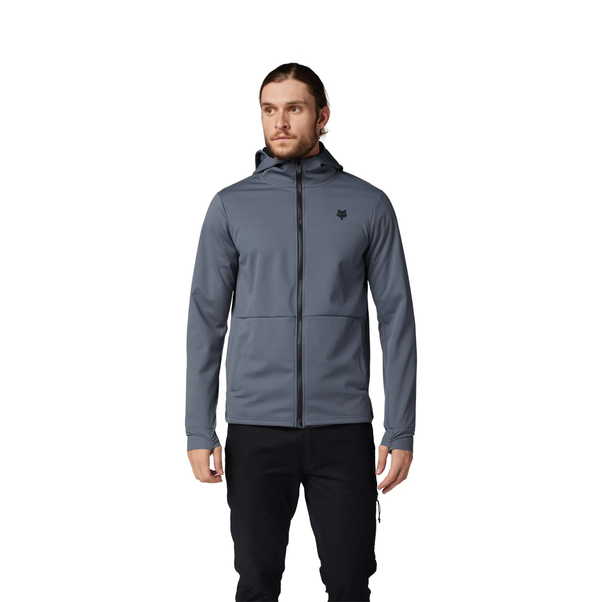 Fox Racing Defend Drive Windbloc Zip Fleece Jacket Graphite Grey