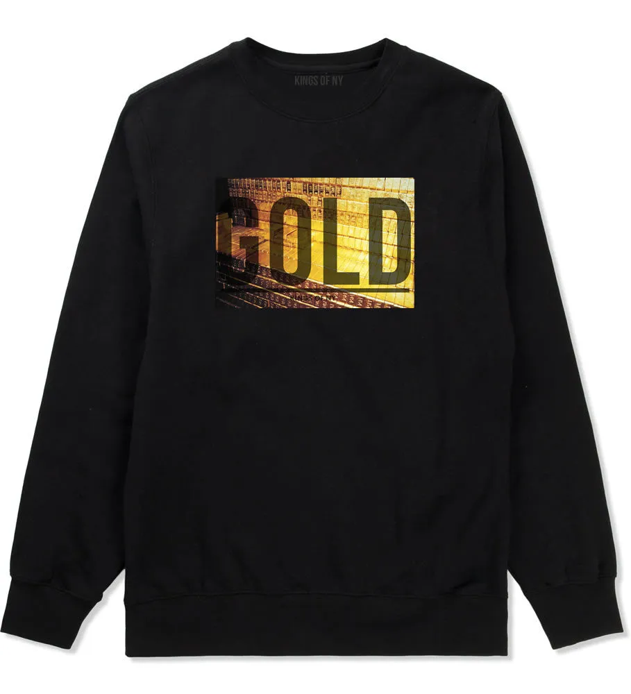 Gold Bricks Money Luxury Bank Cash Crewneck Sweatshirt