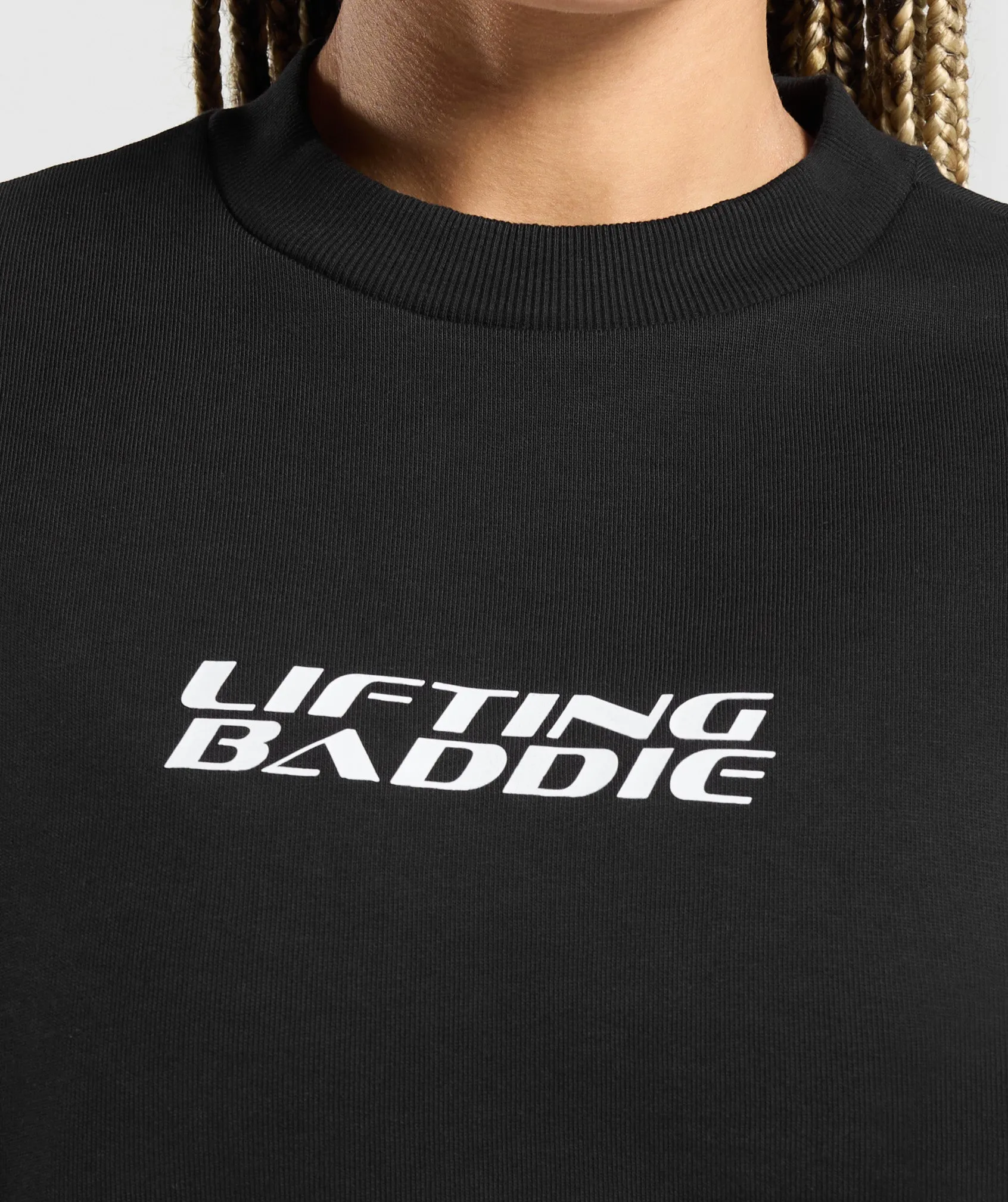 Gymshark Lifting Baddie Graphic Swearshirt - Black