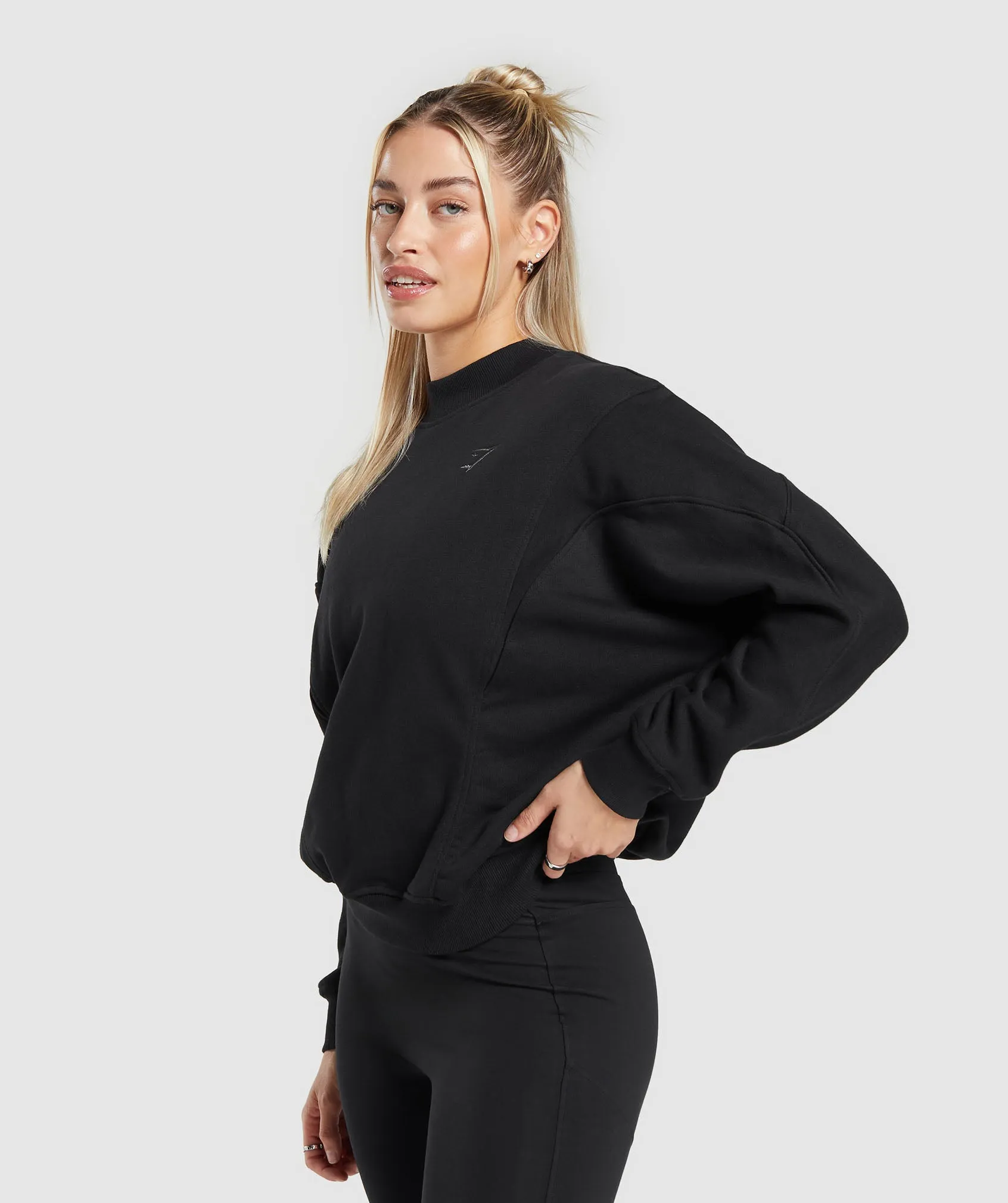 Gymshark Rest Day Cotton Contour Pullover - Black