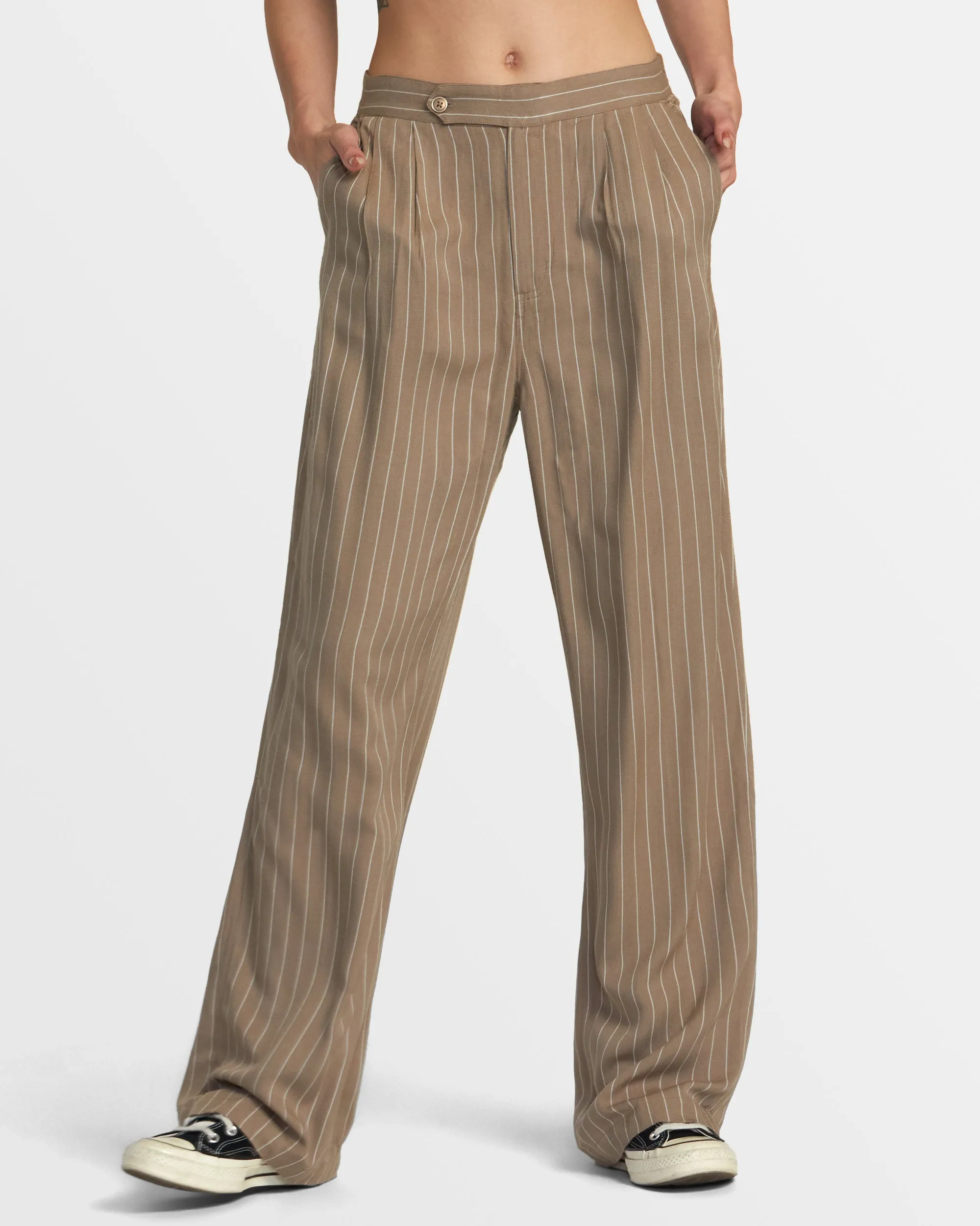 Hudson Wide Leg Pants - Dark Khaki