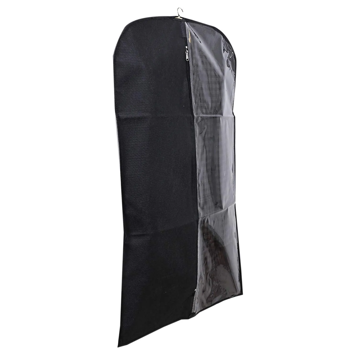 Kuber Industries Half Transparent Non Woven Men's Coat Blazer Cover, Black