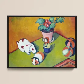 Little Walter’s Toys - August Macke Framed Canvas