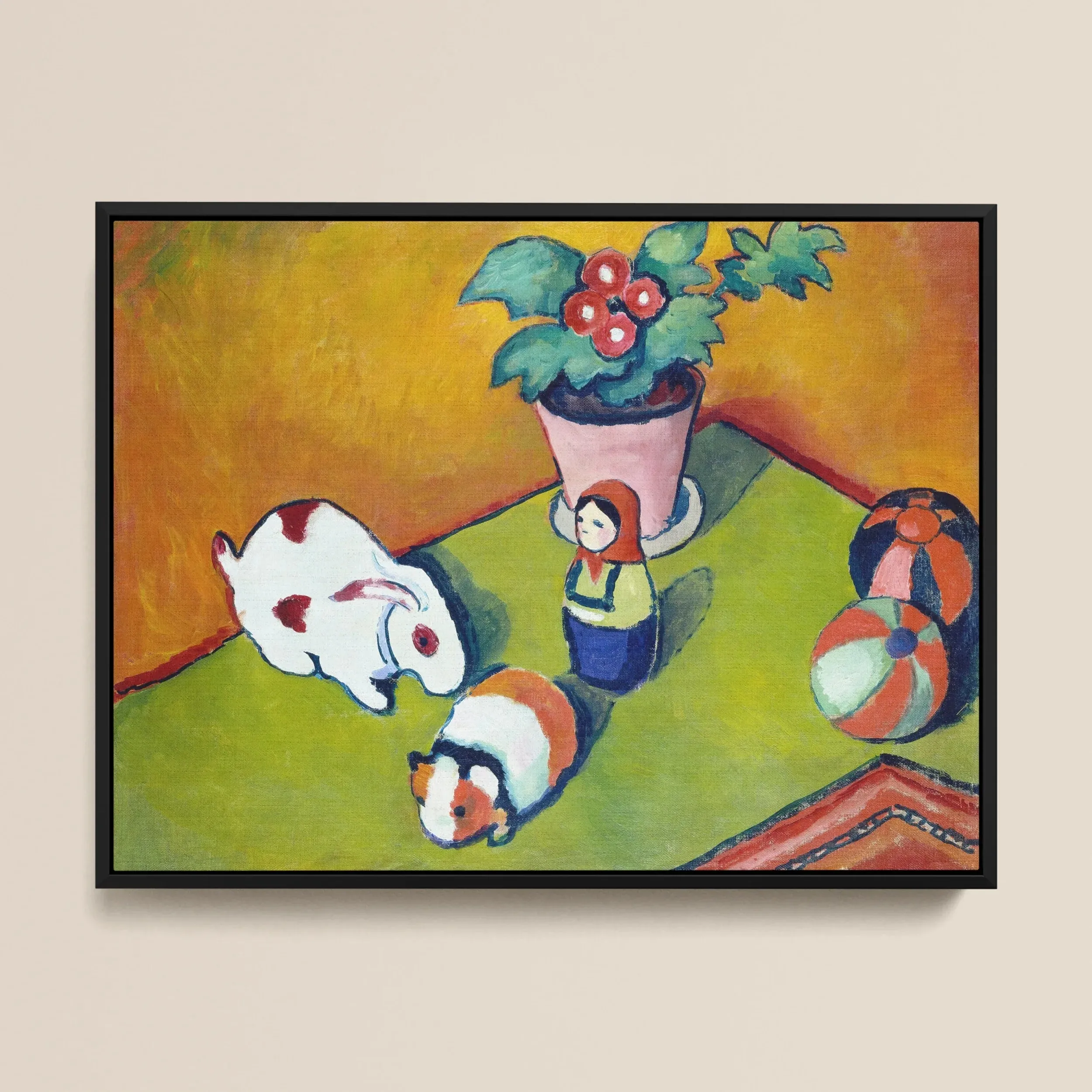 Little Walter’s Toys - August Macke Framed Canvas