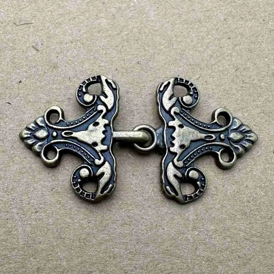 Medieval Vintage Metal Hook & Eye Clasp Fasteners