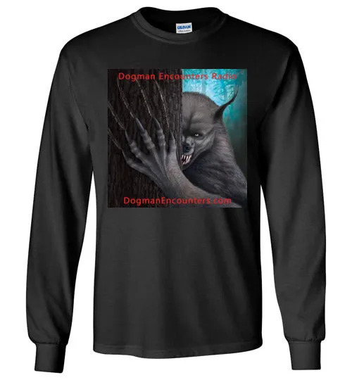 Men's Dogman Encounters Rogue Collection Long Sleeve T-Shirt (square with red font)