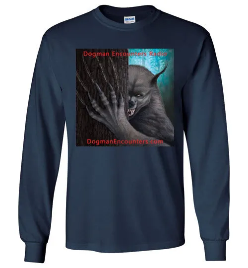 Men's Dogman Encounters Rogue Collection Long Sleeve T-Shirt (square with red font)