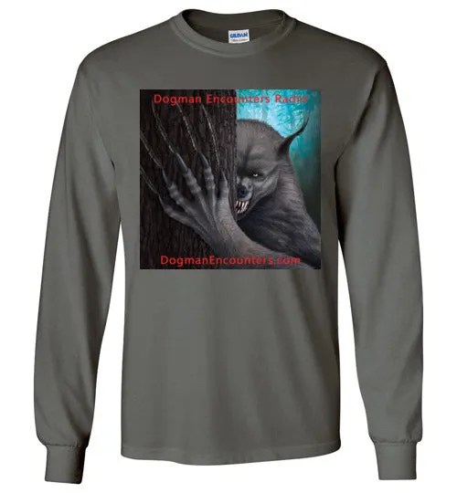 Men's Dogman Encounters Rogue Collection Long Sleeve T-Shirt (square with red font)