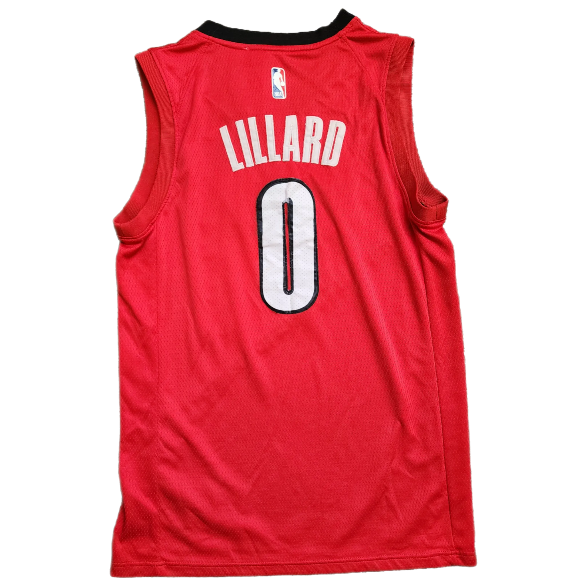 Nike Trail Blazers Rip City Damian Lillard #0 Red Jersey - Size Large