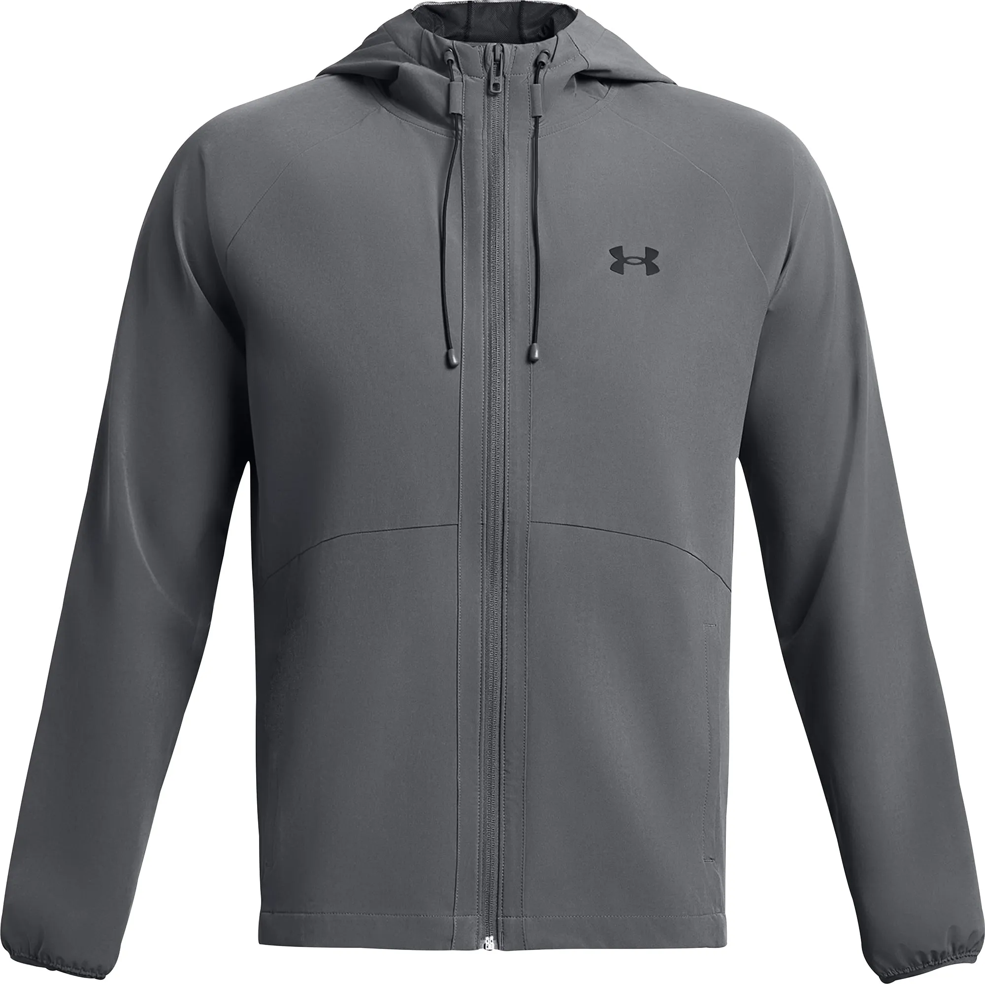 Under Armour Stretch Woven Windbreaker Mens Running Jacket - Grey