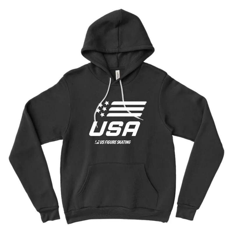 USA Stars & Blades, Fleece Pullover Hooded Sweatshirt